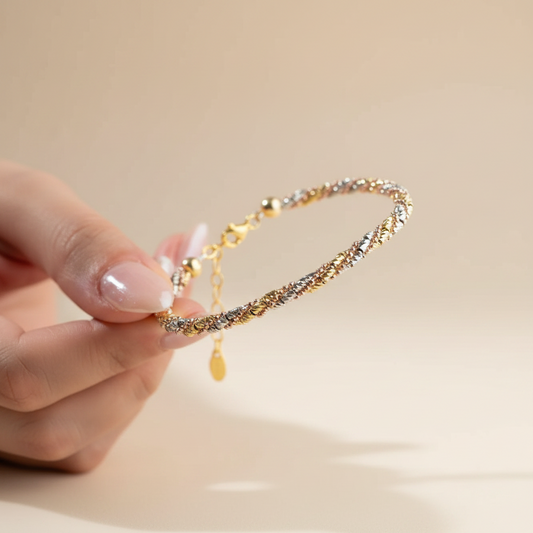 Dorika Bracelet | Three-Tone 925 Sterling Silver