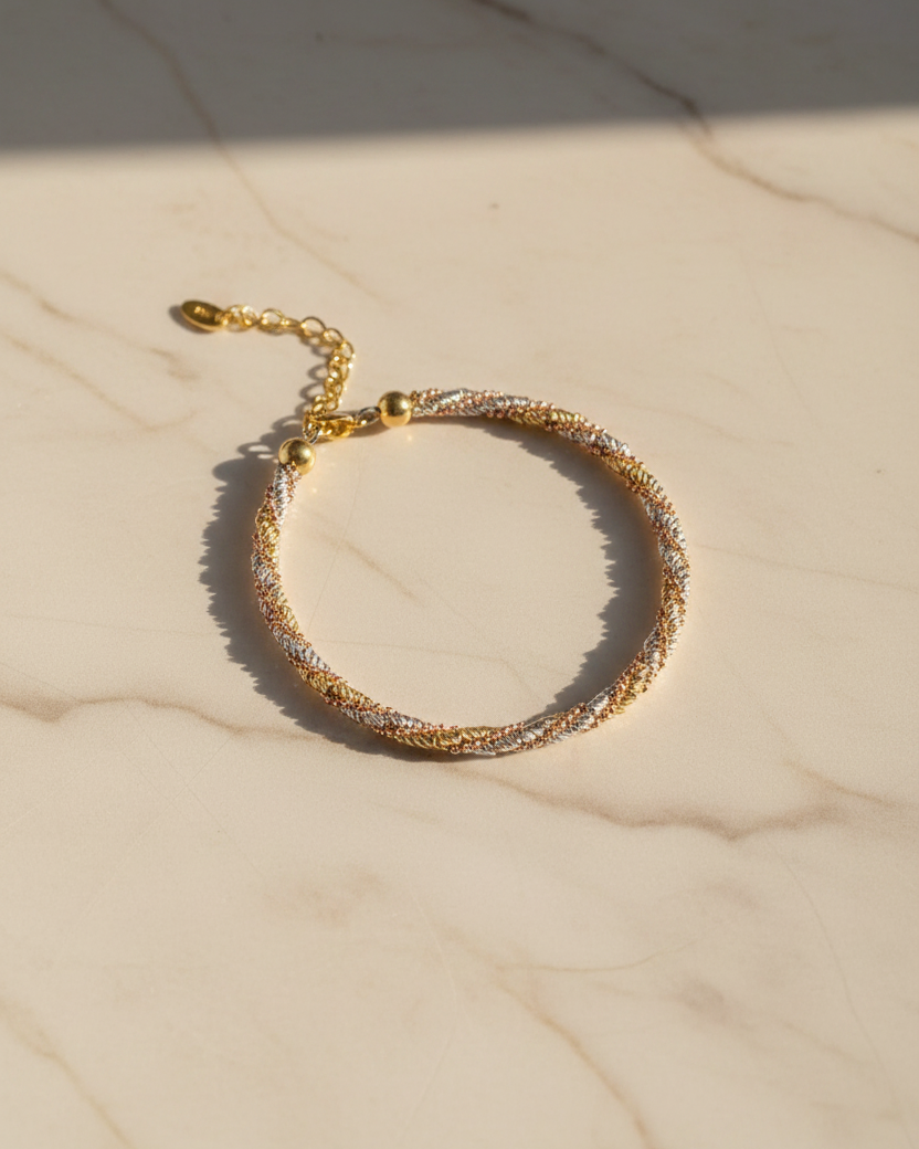 Dorika Armband | 925 Silber Dreifarbig