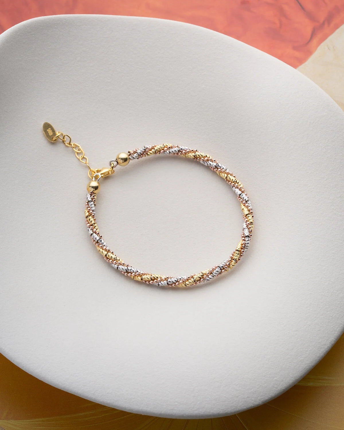 Dorika Armband | 925 Silber Dreifarbig