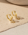 Butterfly Solitaire Hoop Earrings | 925 Sterling Silver
