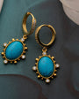Turquoise Drop Earrings | 925 Sterling Silver Gold Plated