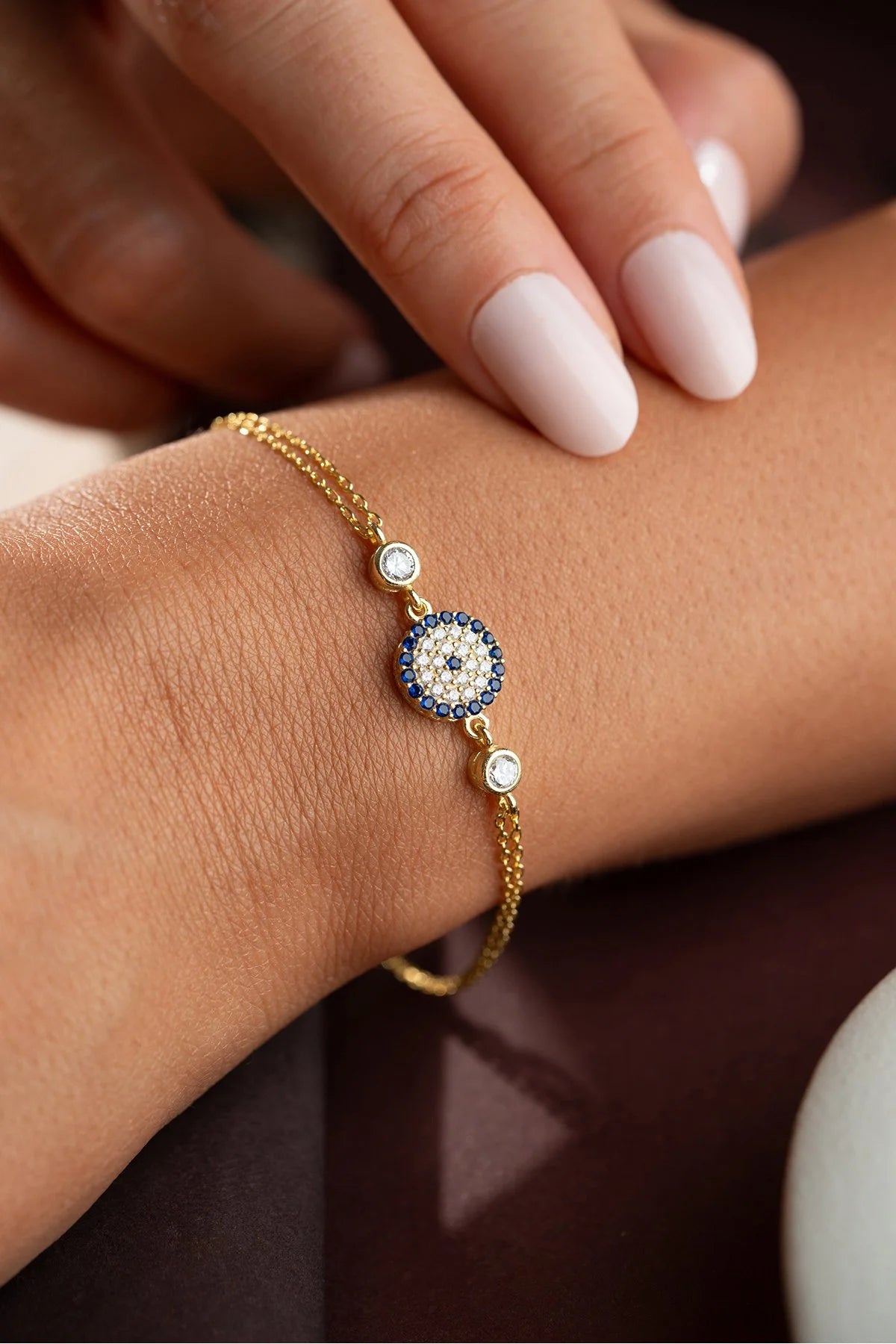 Bracelet Œil Protecteur | Argent 925 Plaqué Or
