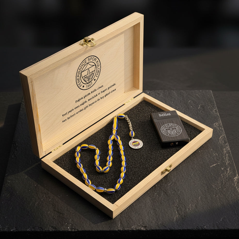 Fenerbahçe Tesbih and Personalized Lighter Gift Set