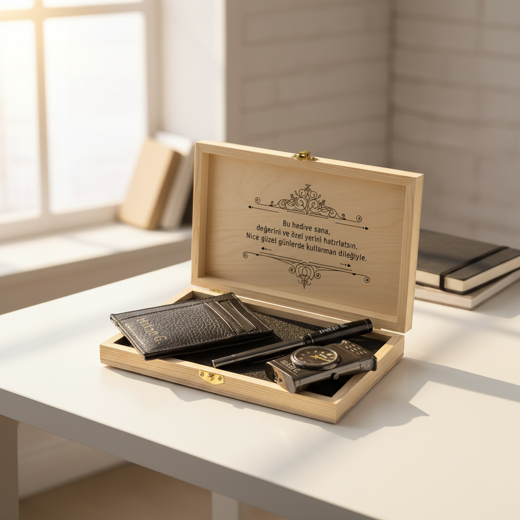 Personalized Card Holder Lighter Pen Gift Set