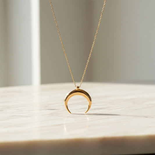 Rose Gold Hilal Model Kolye