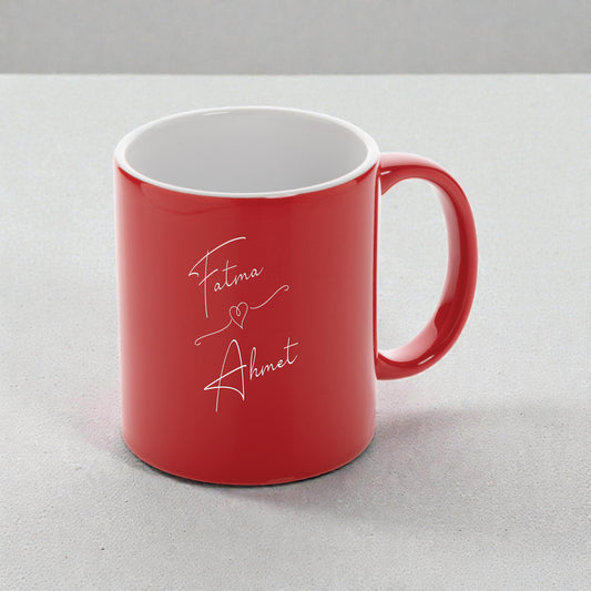 Kalpli İsimli Kupa – Kişiye Özel