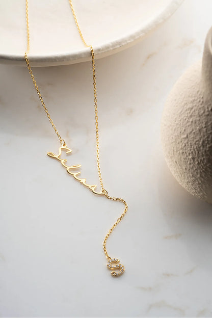 Collier en argent d'écriture de l'écriture manuscrite