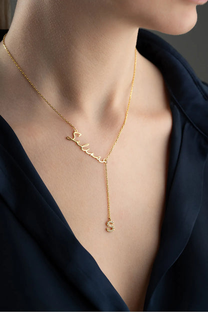 Collier en argent d'écriture de l'écriture manuscrite