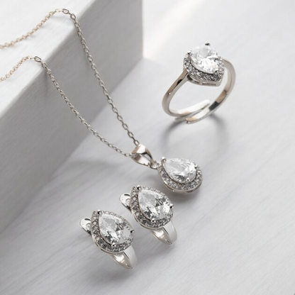 925 Sterling Silver Drop Jewelry Set