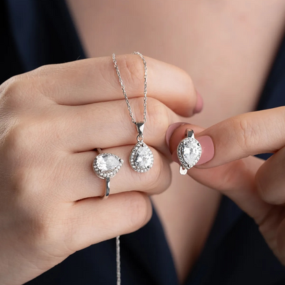 925 Sterling Silver Drop Jewelry Set