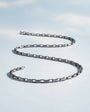 925 Sterling Silver Oxidized Men's Rope Chain