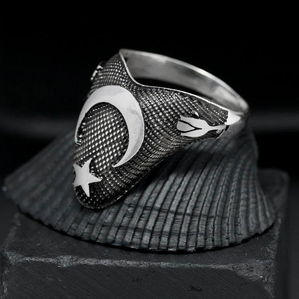 925 Sterling Silver Men's mind archer ring