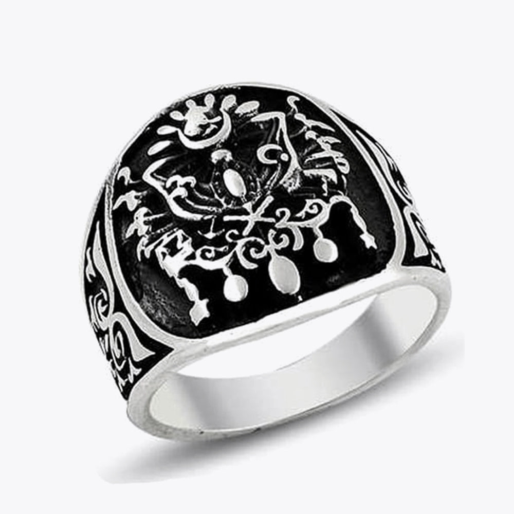 Osmanlı Armalı Erkek Gümüş Yüzük