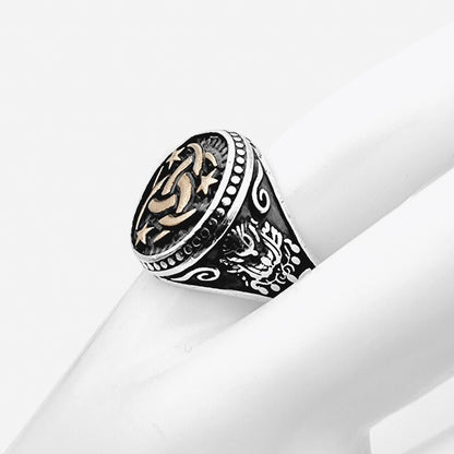 Osmanlı Tuğralı Erkek Gümüş Yüzük