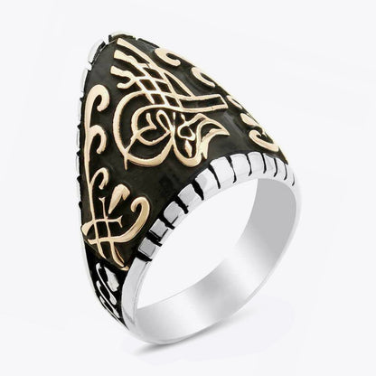 925 Sterling Silver Men's mind archer ring