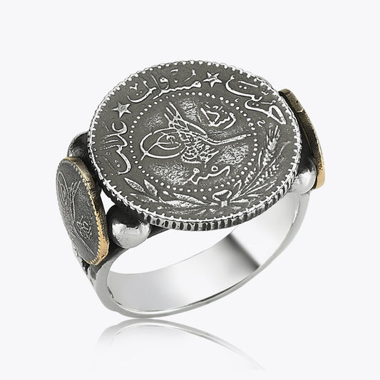 Osmanlı Tuğralı Madeni Para Yüzük