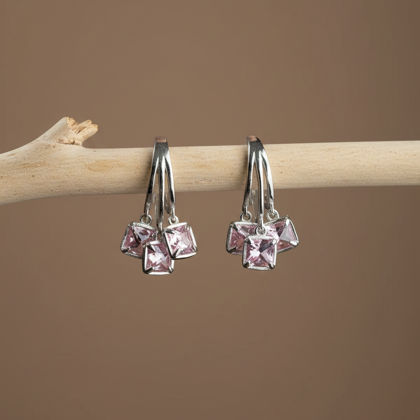 Pink Dream Earrings - 925 Sterling Silver