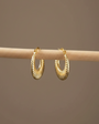 Gold Wave Earrings - 925 Sterling Silver
