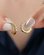925 Sterling Silver Zircon Stone Nail Earrings