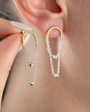 925 Sterling Silver Chain Detail Earrings