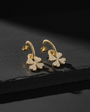 925 Sterling Silver Clover Stone Earrings
