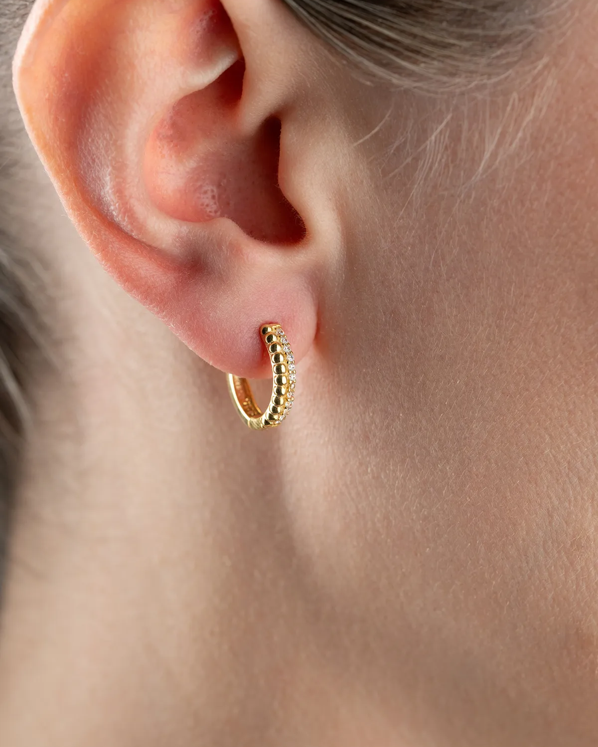 925 Sterling Silver Bombed Stone Ring Earrings