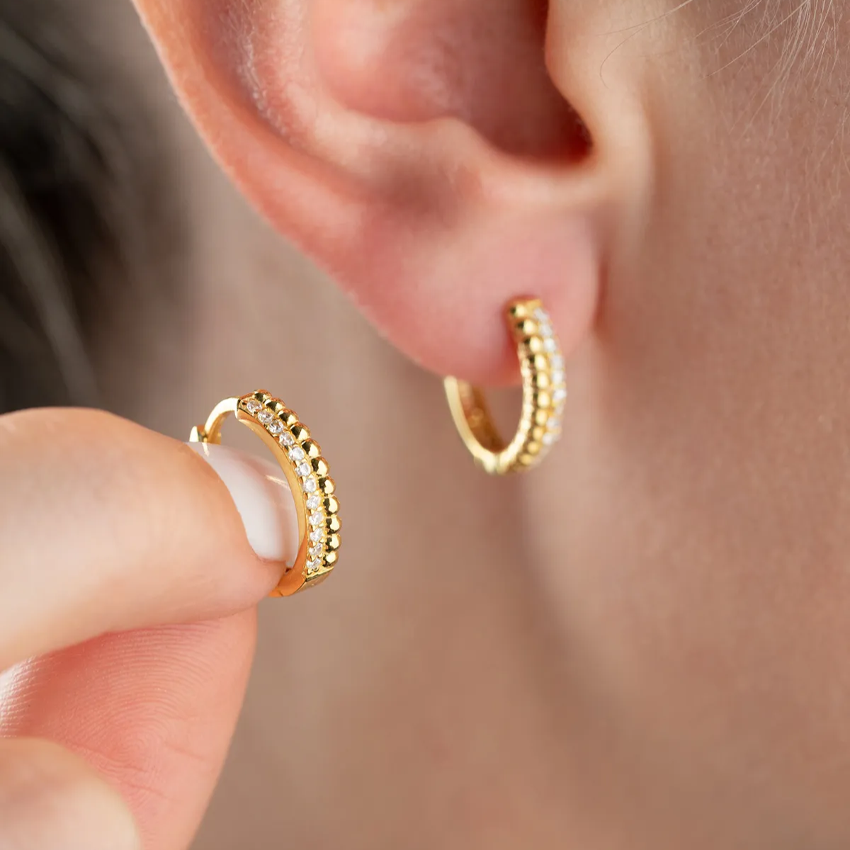 925 Sterling Silver Bombed Stone Ring Earrings