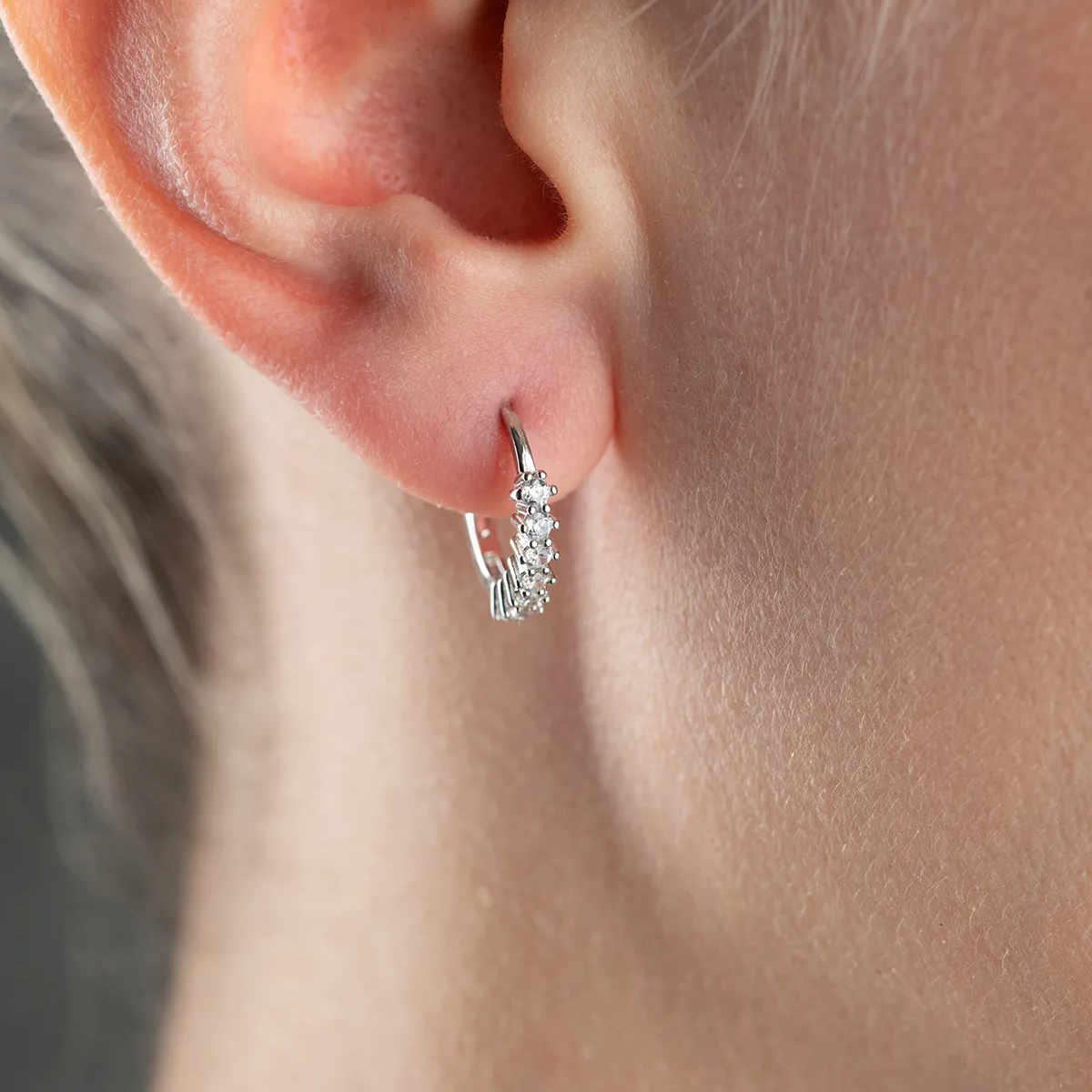 925 boucles d'oreilles séquentielles en pierre en argent sterling