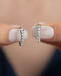 925 sterling silver stone sequential ring earrings