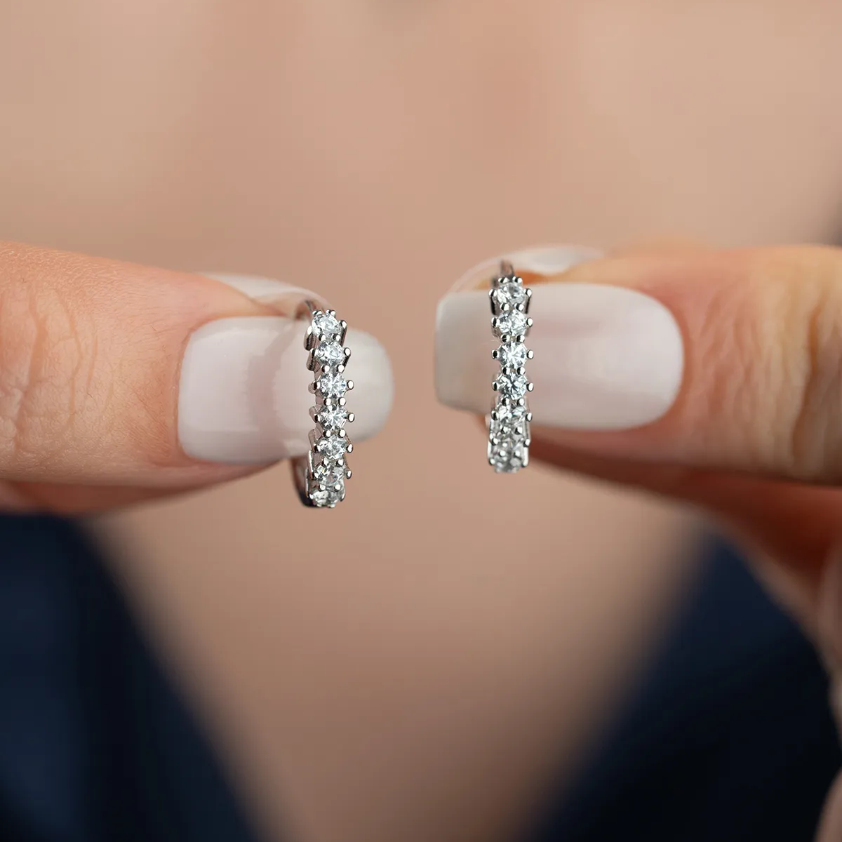 925 sterling silver stone sequential ring earrings