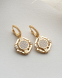 Geometric stone earrings