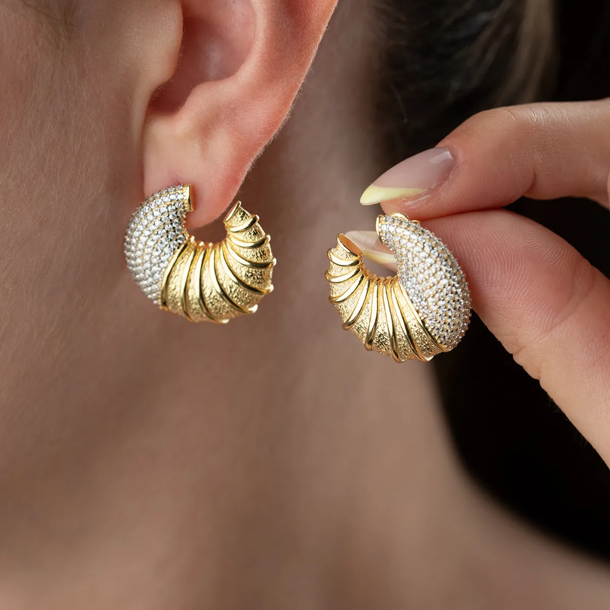 925 sterling silver shell earrings