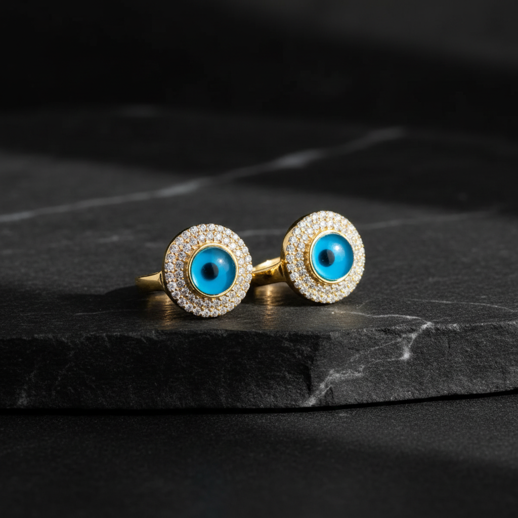 Evil Eyelu Stone-set Earrings