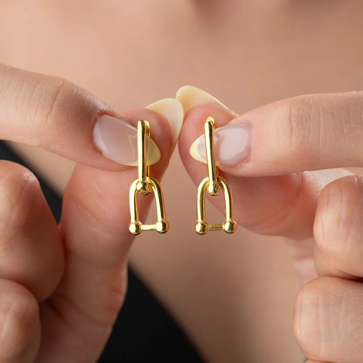 Modern Geometric Swinging Earrings - 925 Sterling Silver
