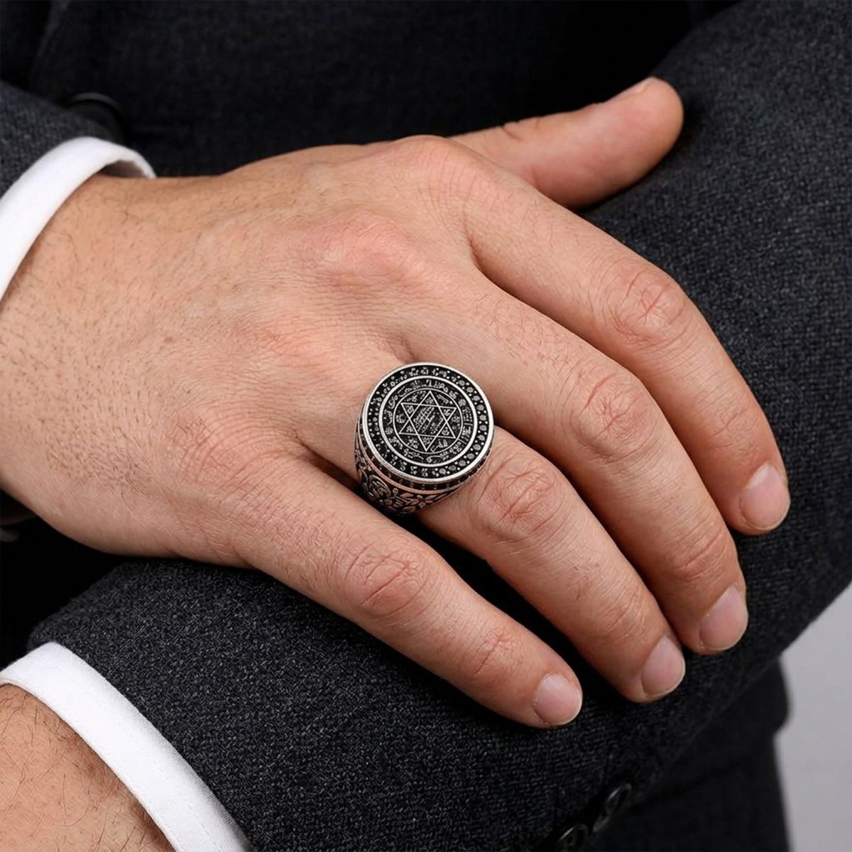 Zegel van Salomo Herenring | 925 Zilver