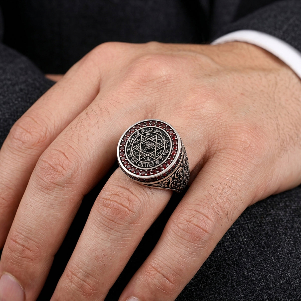 Zegel van Salomo Herenring | 925 Zilver