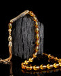 Honey Color Fire Fire Amber Tesbih - 925 argent sterling