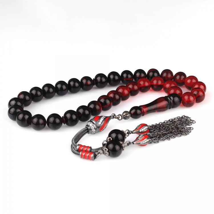 Silver Tassel Fire with Red Enamer