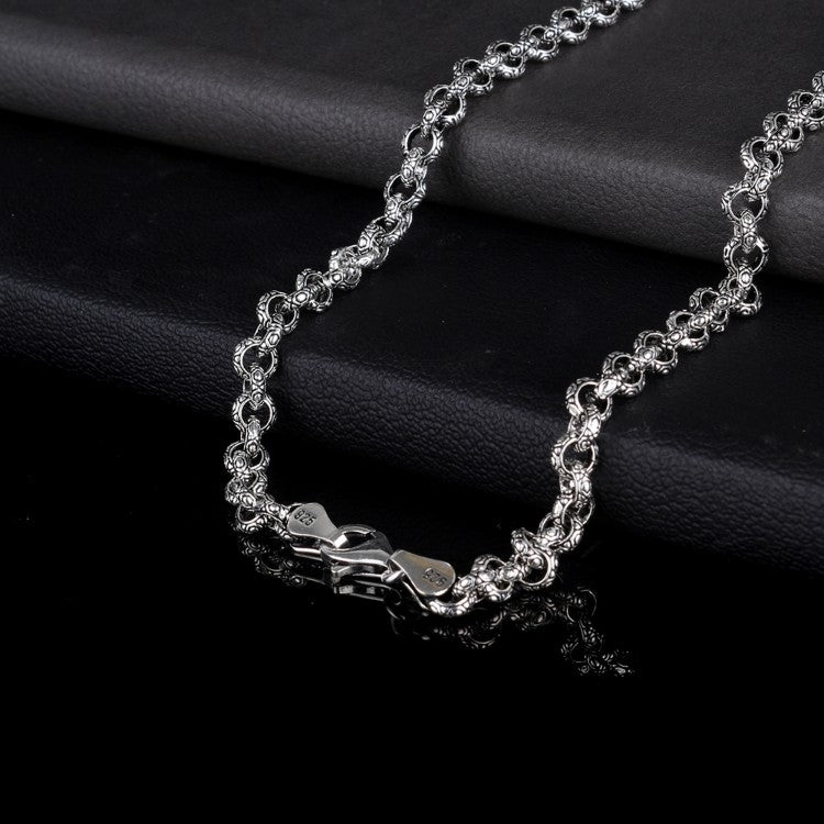 925 Sterling Silver Handcrafted Doch Chain Necklace