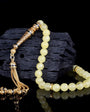 Gold Plated Silver Set Tassel Damla Amber Rosary