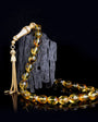 Fosilli Damla Amber Tesbih - 925 Sterling Silver