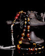 925 Sterling Silver Enamel Tassel Yellow Black Fire Ambariar