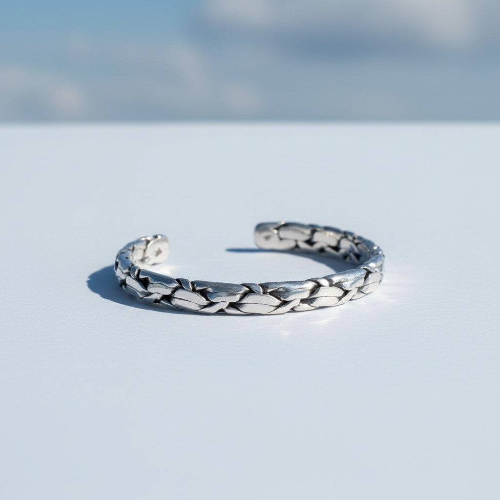 King Chain 925 Sterling Silver Men's Bracelet