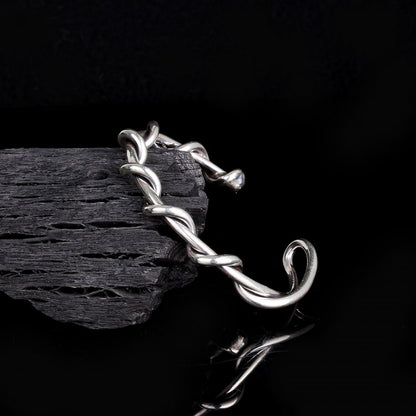 925 Sterling Silver Knit Bracelet - 8mm