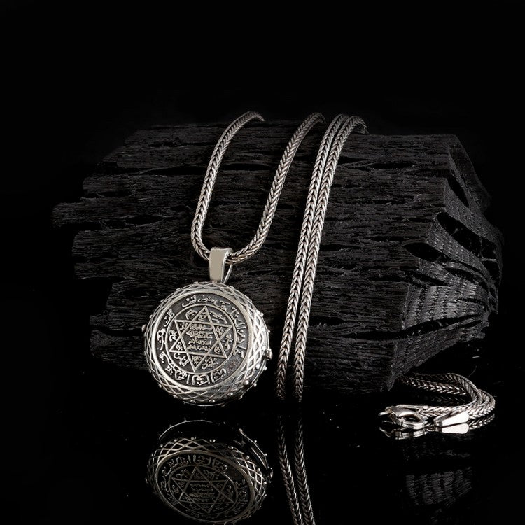 Hz. Suleyman seal 925 sterling silver necklace