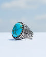 925 sterling silver turquoise stone ring