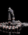 Master Hand Workmanship 10 mm Red White Enamel Silver Embroidered Kuka Tesbih