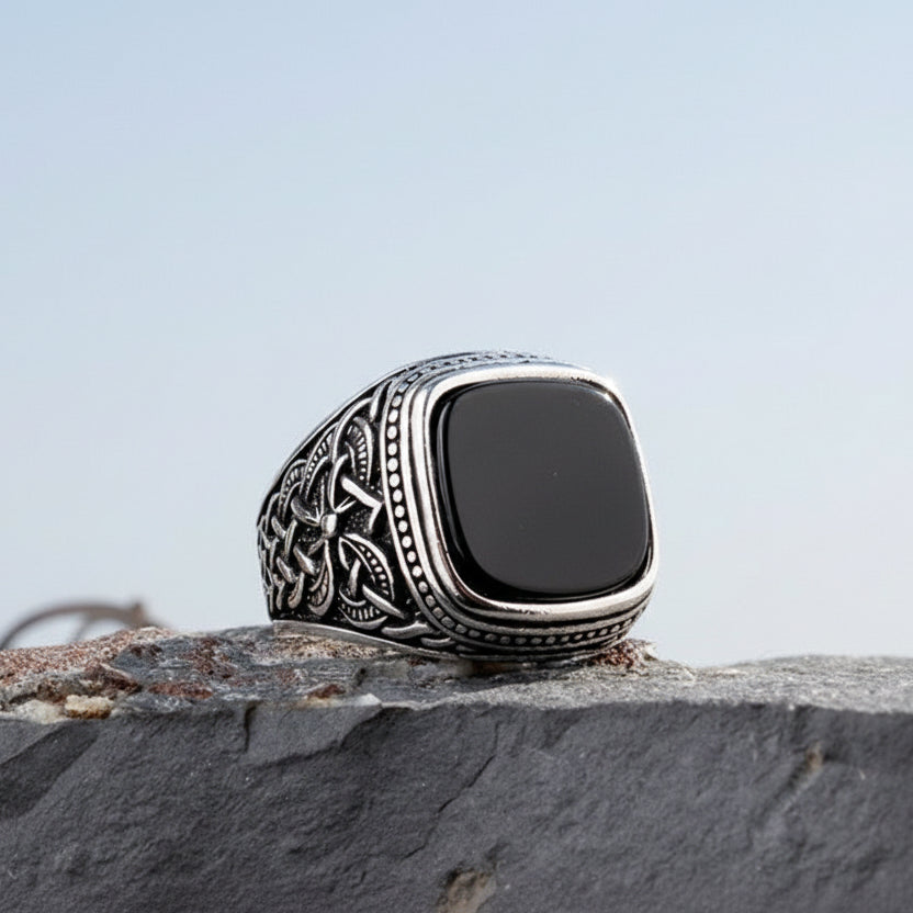 Onyx Stone 925 Sterling Silver Men Ring