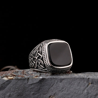 Onyx Stone 925 Sterling Silver Men Ring
