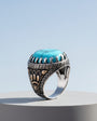Original Turquoise Stone 925 Sterling Silver Ring